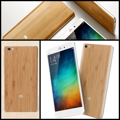 Desain  Xiaomi Mi Note Natural Bamboo Edition