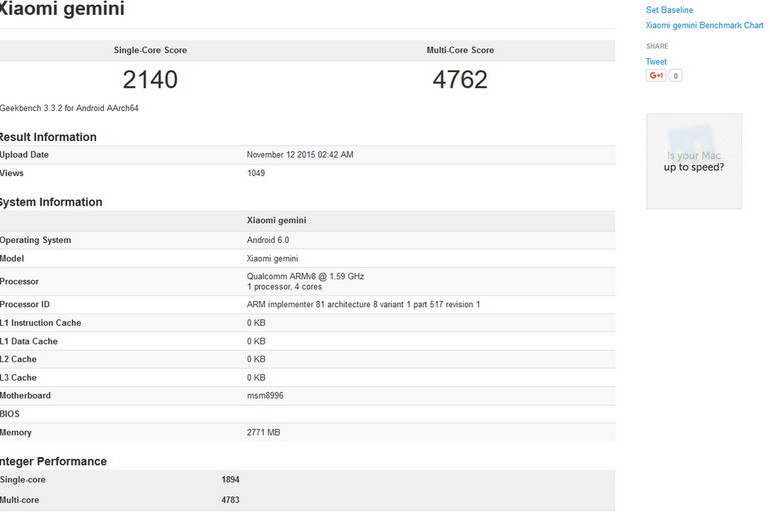 Hasil Benchmark Xiaomi Mi 5