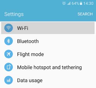 Settings - Wi-Fi